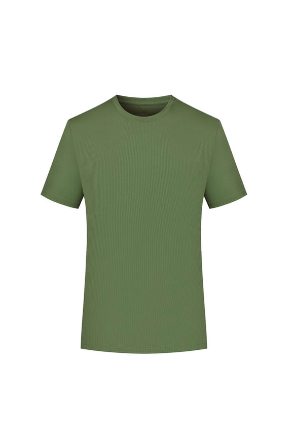 Men's Solid Color Quick-Dry T-Shirts, Short Sleeve Crew Neck Shirts, Moisture Wicking Breathable Tops, Ideal for Sports, Gym, and Casual Wear