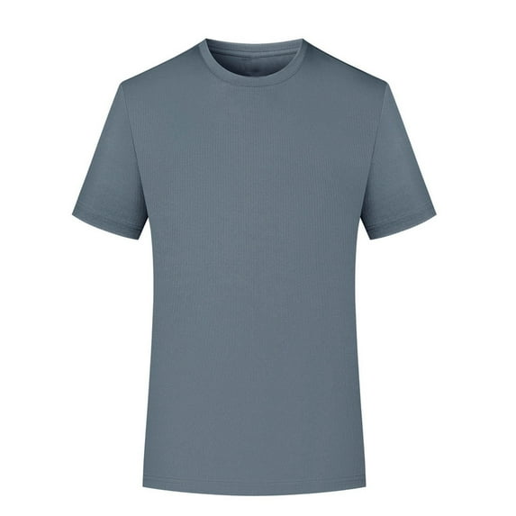 Bosfbaoi Men's Solid Color Quick-Dry T-Shirts, Short Sleeve Crew Neck Shirts, Moisture Wicking Breathable Tops, Ideal for Sports, Gym, and Casual Wear