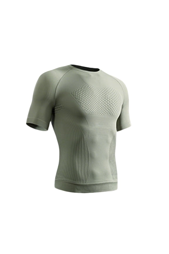 Men's Training Tops Solid Color Round Neck Slim T-Shirt Sport Quick Drying Short-Sleeve Comfortable Active Wear S-XXL