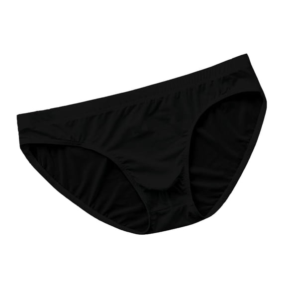Bosfbaoi Men's Underpants Low-Rise Style Ice-Silk Solid-Color Triangular Underpants Breathable Lightweight Everyday Casual Low Briefs