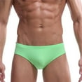 thumbnail image 1 of Bosfbaoi Men's Underpants Low-Rise Style Ice-Silk Solid-Color Triangular Underpants Breathable Lightweight Everyday Casual Low Briefs, 1 of 7