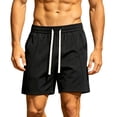 thumbnail image 1 of Bosfbaoi Mens Shorts Cotton Blend Sweat Shorts Elastic Waist Drawstring Shorts with Stitch Detail, 1 of 9