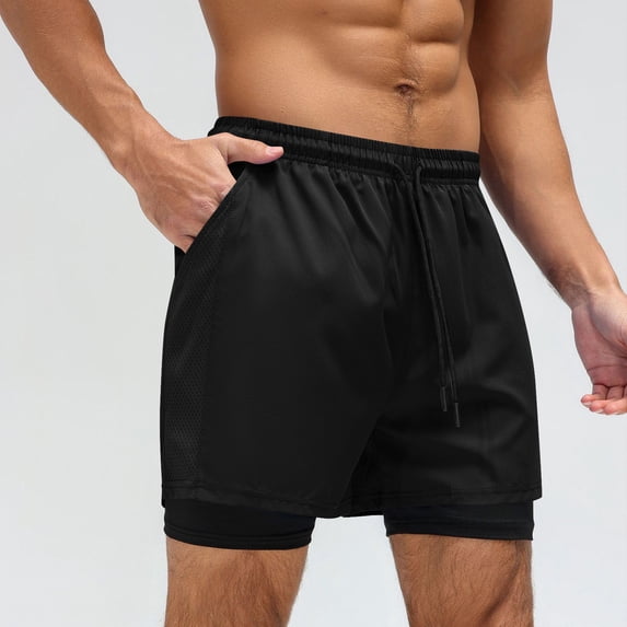 Bosfbaoi Mens Stretch Golf Shorts with 2 Pockets Dry Fit 5 Inch Inseam Lightweight Dress for Hiking Work Casual