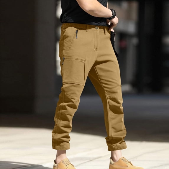 Bosfbaoi Military-Style Cargo Pants for Men - Durable, Multi-Pocket Design, Sweatpants Perfect for Outdoor Adventures & Daily Wear