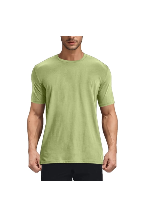 Plus Size Athletic Mens Dri-Power Short Sleeve Tees,Breathable Comfortable Crew Neck T-Shirts,Moisture Wicking Tops, Sizes S-4x