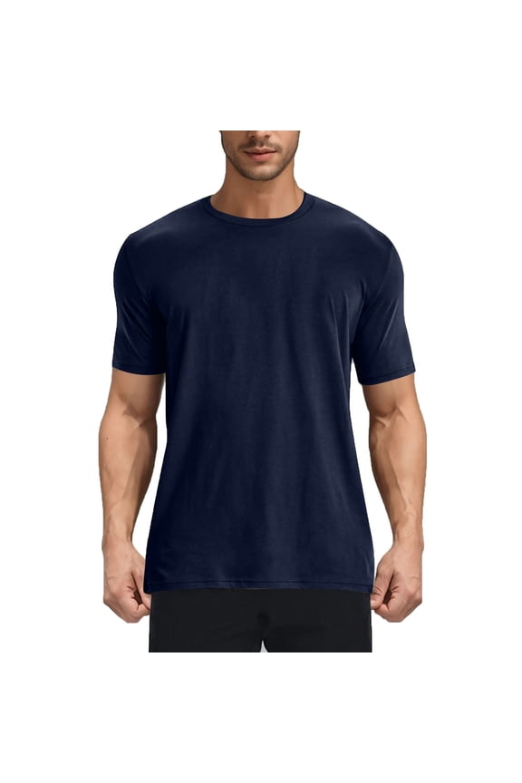 Plus Size Athletic Mens Dri-Power Short Sleeve Tees,Breathable Comfortable Crew Neck T-Shirts,Moisture Wicking Tops, Sizes S-4x