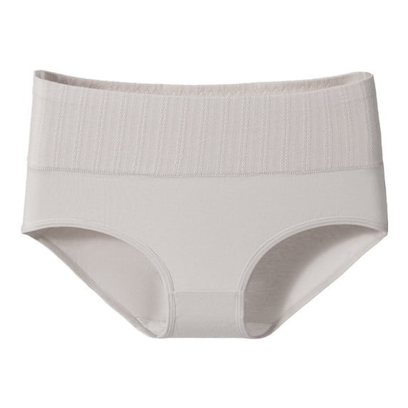Bosfbaoi Plus Size Briefs For Women Mid-rise Tummy Control Underwear Ribbed Waistband Panties