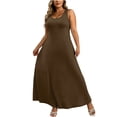 thumbnail image 1 of Bosfbaoi Plus Size Dresses for Women Flowy A-Line Maxi Dress Scoop Neck Sleeveless Womens Dresses Casual Solid Tank Dress Summer Dresses for Women 2026, 1 of 9
