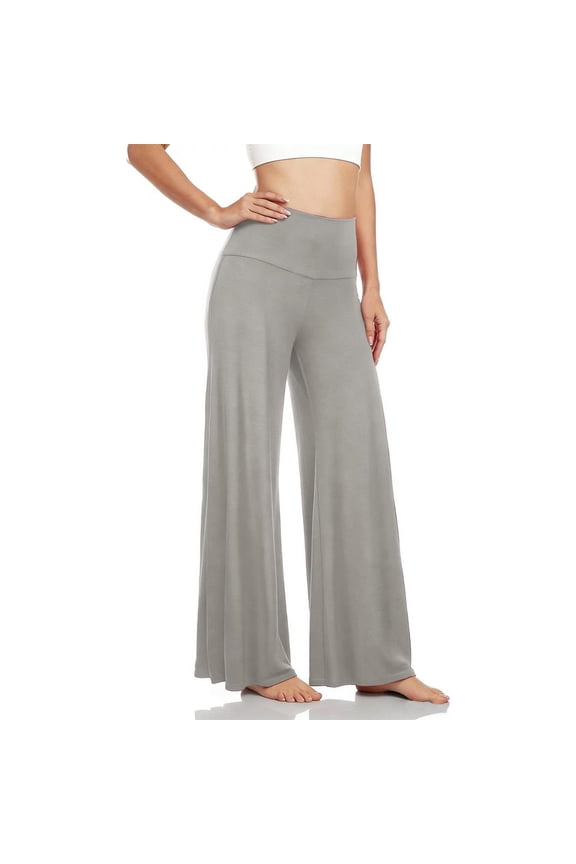 Plus Size Pants For Women High Waisted Wide Leg Yoga Pants Flowy Stretchy Lounge Trousers Moisture-wicking Sweatpants