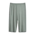 thumbnail image 1 of Bosfbaoi Plus Size Women's Elastic Waist Capri Sleep Pants Soft Loose Cropped Loungewear Bottoms, 1 of 6
