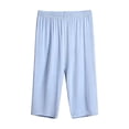 thumbnail image 1 of Bosfbaoi Plus Size Women's Elastic Waist Capri Sleep Pants Soft Loose Cropped Loungewear Bottoms, 1 of 6