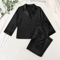thumbnail image 1 of Bosfbaoi Silk Pajamas for Women 2 Piece Set Satin Pjs Long Sleeve Button Up Sleepwear Comfy Lounge sets, 1 of 3