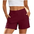 thumbnail image 1 of Bosfbaoi Summer Athletic Shorts for Women High Waist Casual Womens Shorts with Zipper Pockets for Outdoor Activities Travel, 1 of 7