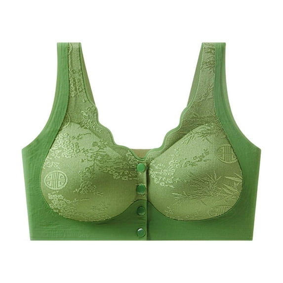 Bosfbaoi Unlined Minimizer Bra for Womens,Front Closure Bra for Breast Forms,Seamless Supportive Bralette for Women