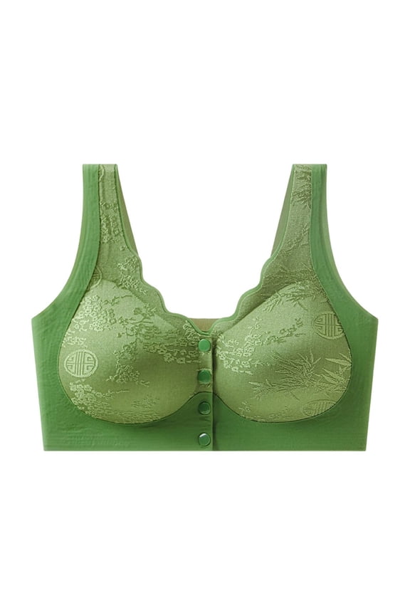 Unlined Minimizer Bra for Womens,Front Closure Bra for Breast Forms,Seamless Supportive Bralette for Women