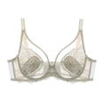 thumbnail image 1 of Bosfbaoi Unlined Minimizer Bras for Women Full Coverage Underwire Plus Size Lace Mesh Bras for Large Breasts, 1 of 5