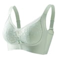 thumbnail image 1 of Bosfbaoi Wireless Lace Bra for Women Wide Band No Underwire Comfort Everyday Bra Floral Lace Overlay Padded Bralette Adjustable Straps Front Bow Detail Plus Size Full Coverage Support Intimates, 1 of 6