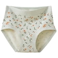 thumbnail image 1 of Bosfbaoi Women's Breathable High-Waisted Printed Briefs - Floral Pattern Cotton Underwear for Women, Comfortable Mid Rise Panties, 1 of 7