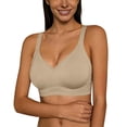 thumbnail image 1 of Bosfbaoi Women's Dark Grey Seamless V-Neck Wide Strap Full Coverage Support Wireless Bra, Comfortable No-Show Side Shaper Lingerie for Large Bust, Size S-XXXL, 1 of 8