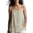 thumbnail image 1 of Bosfbaoi Women's Double Layer Cami Tank Tops with Square Buckle Straps Flowy Casual Blouses, Sizes S-5XL, 1 of 6
