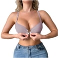 thumbnail image 1 of Bosfbaoi Women's Front Closure Push Up Sports Bra, Medium Support Wireless Padded Bra, Breathable Comfortable Workout Bra for Daily Wear, 1 of 5