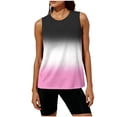 thumbnail image 1 of Bosfbaoi Women's Gradient Print Sleeveless Tank Tops, Round Neck Loose Fit Workout Blouses, Lightweight Breathable Athletic Shirts for Gym and Summer, 1 of 6