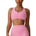 thumbnail image 1 of Bosfbaoi Women's Heart Cutout Crisscross Back Sports Bra, Medium Support Seamless Workout Bra, Breathable Moisture Wicking Gym Top for Yoga Running, 1 of 7