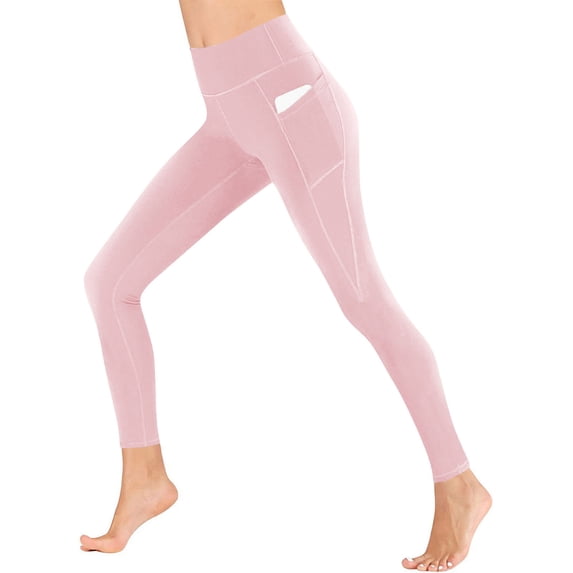 Bosfbaoi Women's High Waisted Yoga Leggings with Pockets, Tummy Control Non See Through Workout Athletic Running Yoga Pants