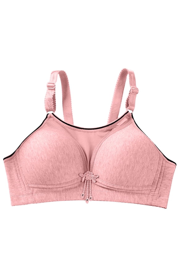 Women's Push-Free Wire-Free Bralette, Adjustable Strap Full Coverage Comfort Bra, Breathable Full Coverage Lingerie for Senior Women