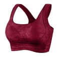 thumbnail image 1 of Bosfbaoi Women's Racerback High Support Sports Bra, Wireless Full Coverage Embossed Bra, Shock Absorption No Bounce Workout Bra for Running Gym, 1 of 8