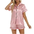 thumbnail image 1 of Bosfbaoi Women's Silk Pajamas - Button Up Satin PJs with Notch Collar - 2 Piece Satin Pajamas Set, 1 of 7
