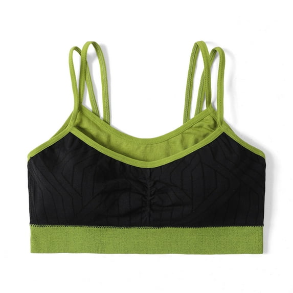 Bosfbaoi Women's Sports Bras Color-blocked Camisole Tank Top Loose Fit Stretchy Breathable Sports Bra
