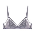 thumbnail image 1 of Bosfbaoi Womens Bra No Underwire Lace Unlined Demi Triangle Bralettes,See Through Lingerie Underwire Unlined Sheer Push Up Bras, 1 of 2