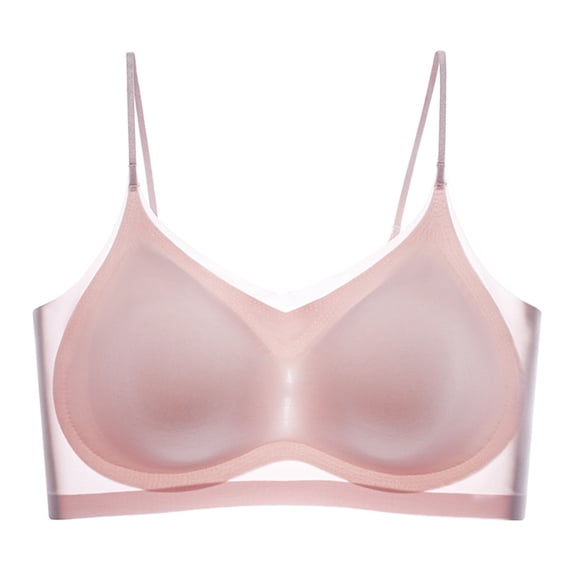 Bosfbaoi Womens Wireless Push Up Seamless Bras No Underwire Comfort Ice Silk Back Smoothing Full Coverage Everyday Sports Bra