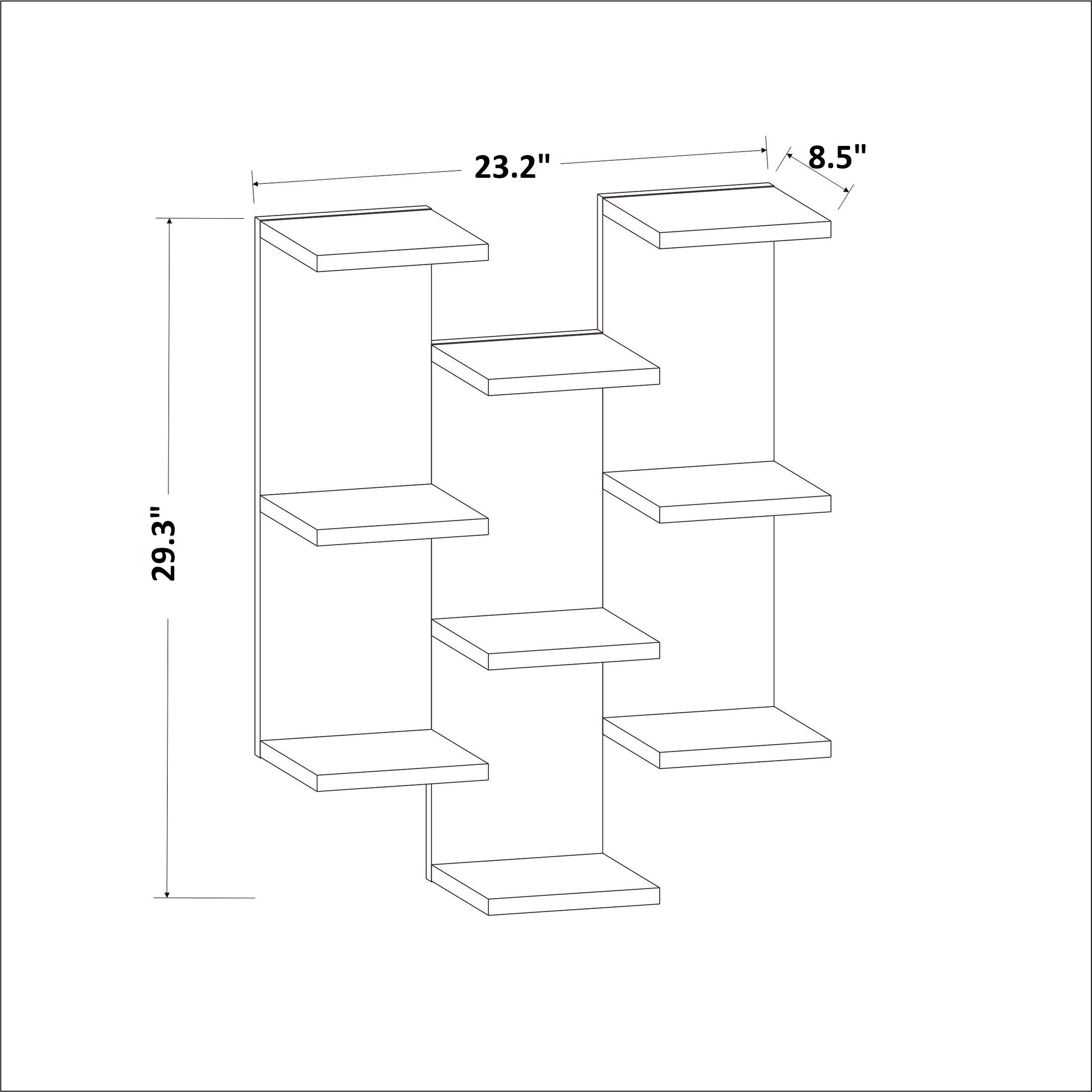 Bosfori Texas Floating Wall Shelf Anthracite