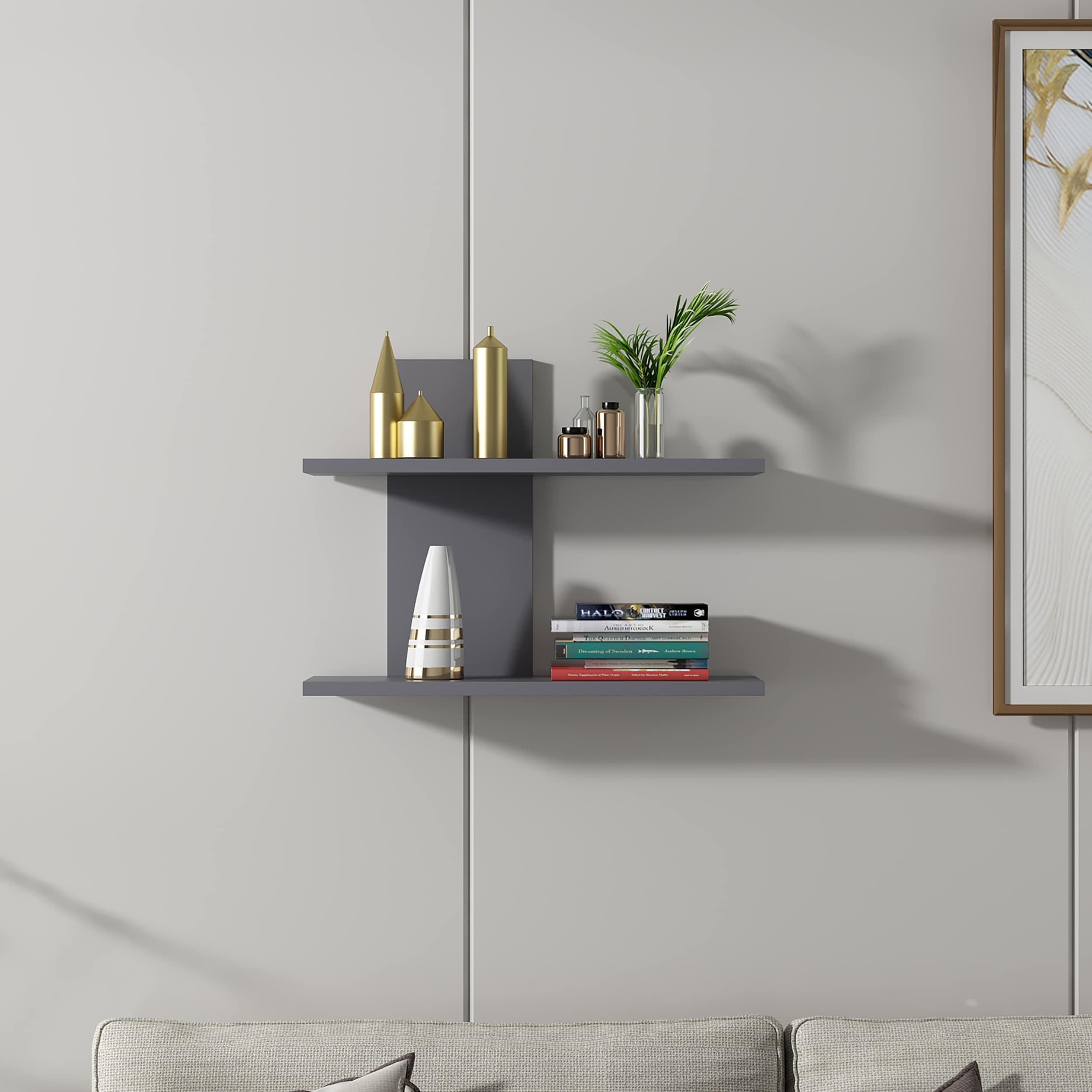 Bosfori Walter Floating Wall Shelf Anthracite
