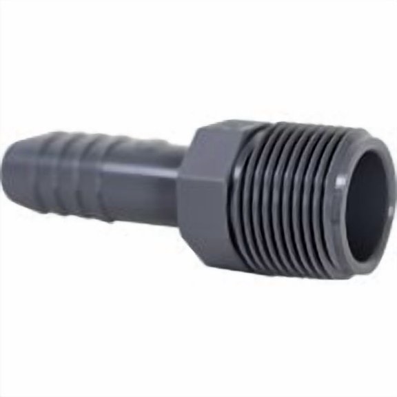 Boshart Reducing Male Adapter Polypropylene Fitting - 1/2 In. Insert x 3/4 In. MIP - 1 Pack