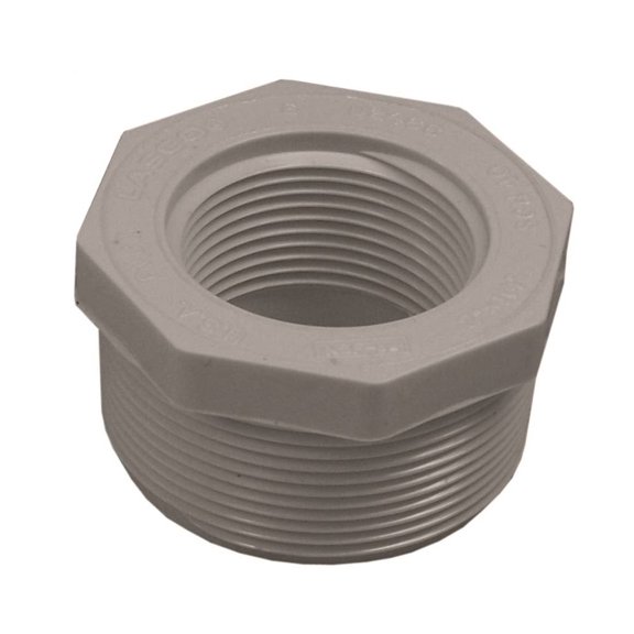 Boshart Industries 439250BC Genova 300 Solvent Weld Pipe Bushing 2 x 1.24 in. MIP x FIP, PVC
