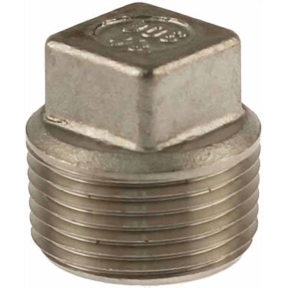 Boshart Industries U2-SSP-02 0.25 in. 304 Stainless Steel Square Head Plug