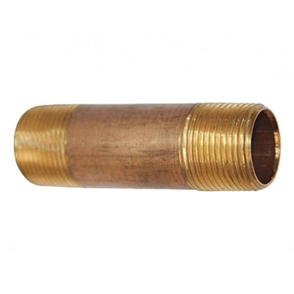 Boshart Industries UBRN-0235 0.25 x 3.5 in. S40 Pipe Nipple, Brass