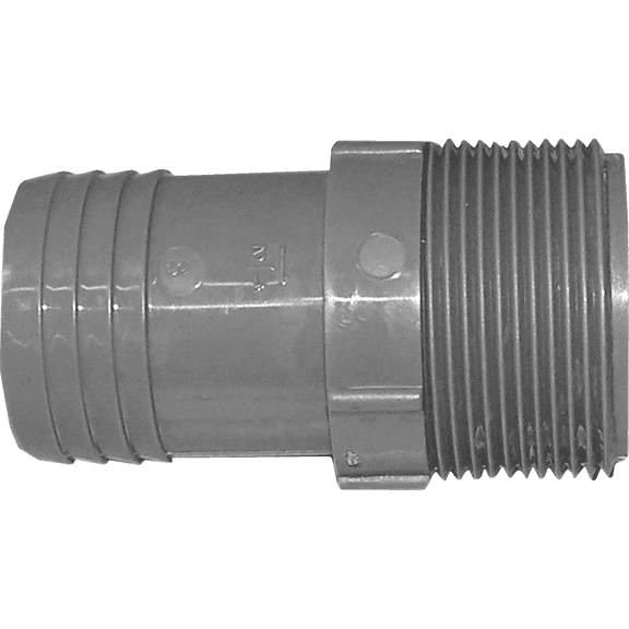 Boshart Male Insert Polypropylene Hose Adapter - Single Pack Garden & Landscape Use, Standard Connection