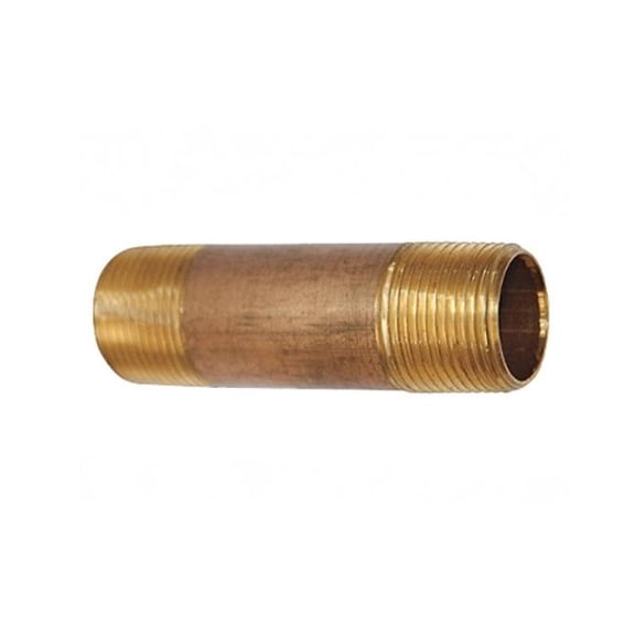 Boshart UBRN-1230 1.25 x 3 in. S40 Brass Pipe Bronze Nipple