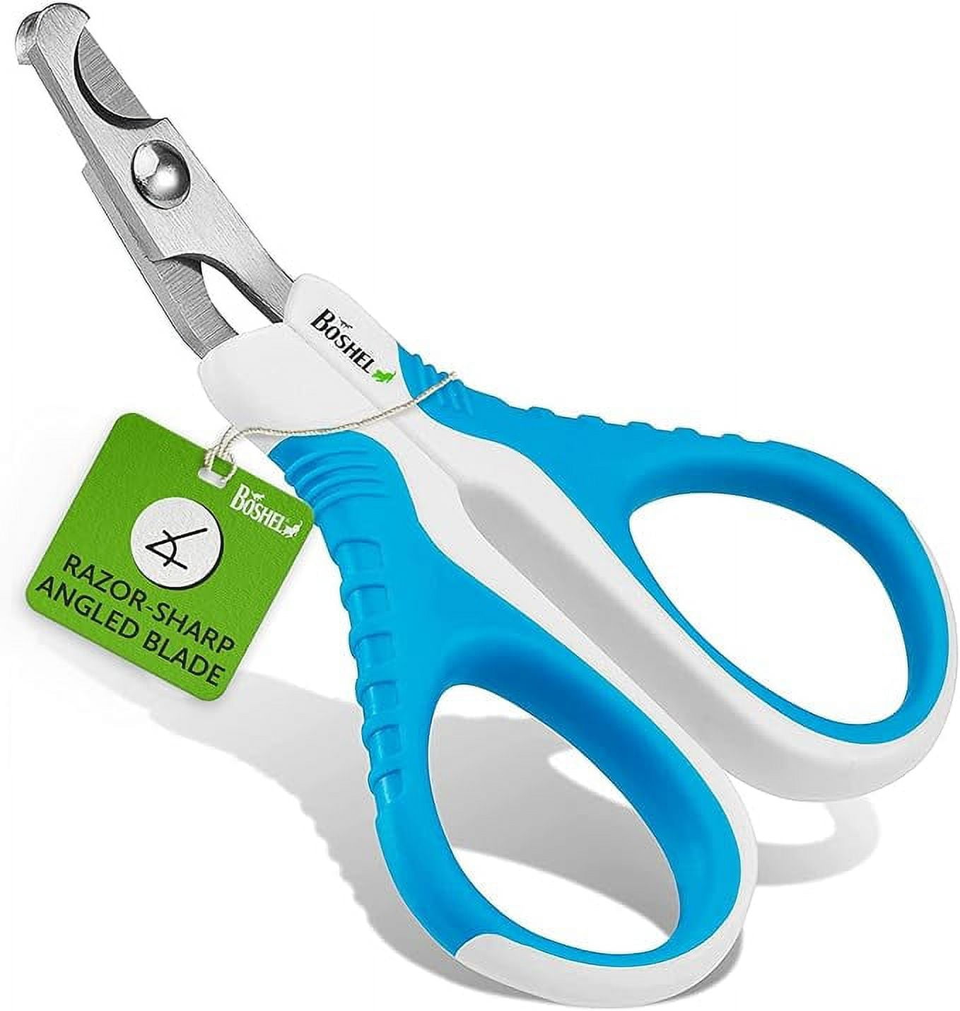 Boshel Cat Nail Clipper Razor Sharp Angled Cat Nail Trimmer Non Slip Handels Cat Claw Clippers Pet Nail Clippers for Small Dog and Cats Light Weight Cat Clippers for Nails Cat Nail