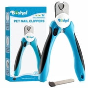 BOSHEL Dog and Cat Nail Clipper with Safety Guard, Razor-Sharp Toenail Cutter with Nail File, Ideal for Smaller Pets
