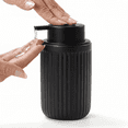 thumbnail image 1 of BosilunLife 12 oz Matte Black Ceramic Soap Dispenser, Refillable Dish Soap and Hand Soap Dispenser with Rust-Resistant Pump for Kitchen Sink, 1 of 10