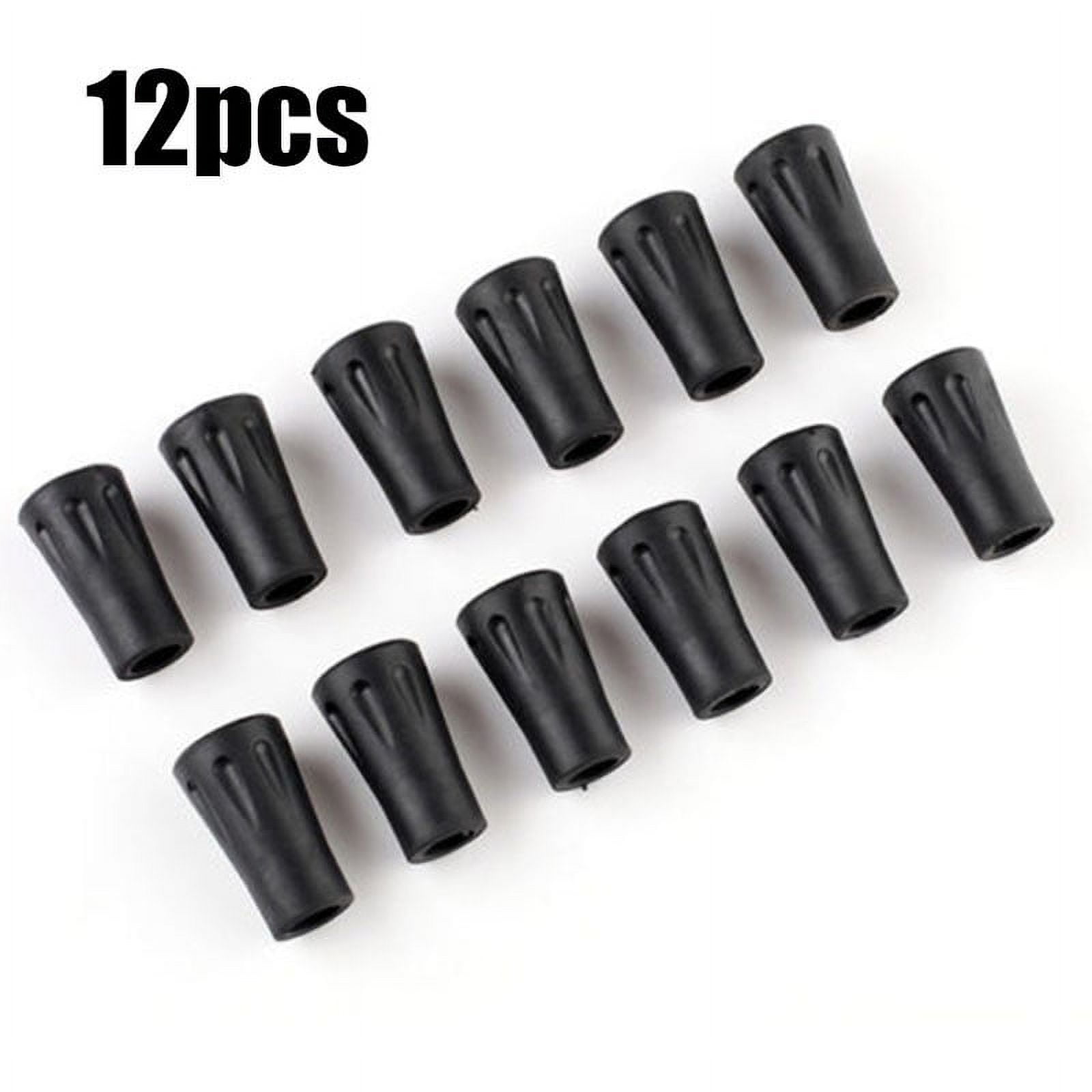 12 Pack Rubber Reinforced Tip End Caps For Hiking Walking Sticks – Trekking Pole Covers