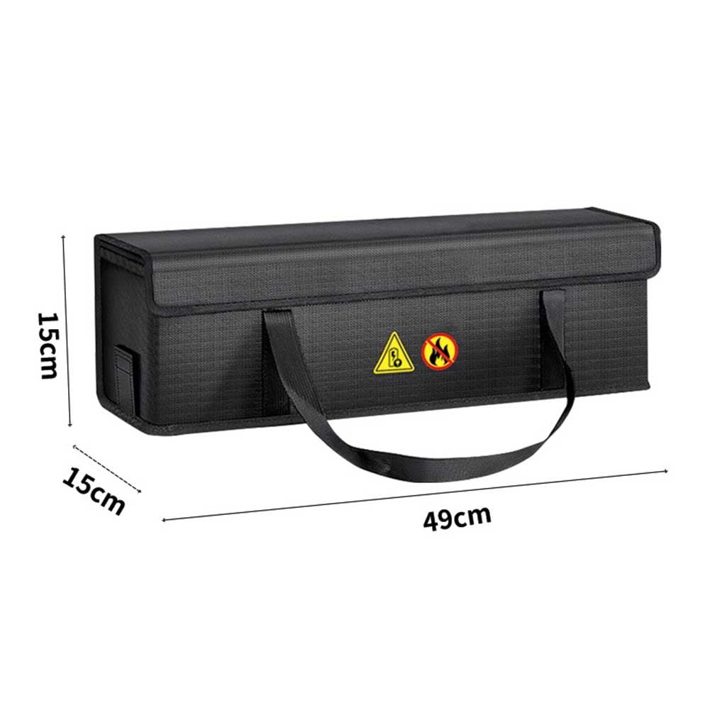 HOOVO Fireproof Lipo Battery Bag - Large 10.6x6.7x6.7" Safe Pouch For Battery Storage