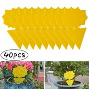 Bosisa 40*Sticky Trap Fruit Fly Gnat Trap Yellow Sticky Bug Trap For Indoor Outdoor