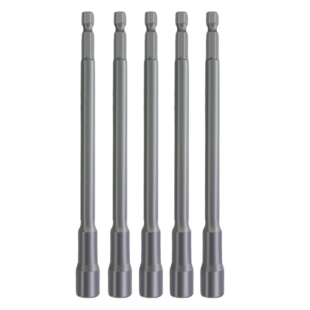 Bosisa 5Pcs 8×150Mm Hexagon Nut Driver Drill Bit Socket Wrench