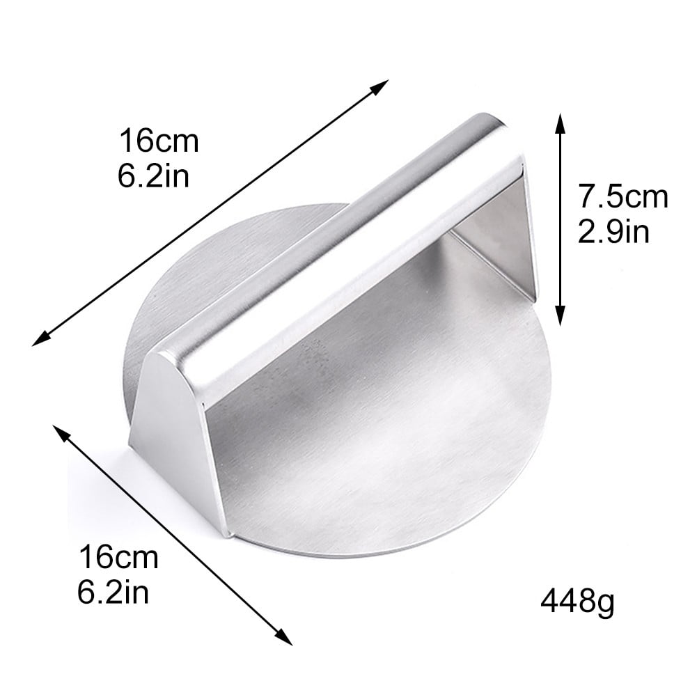 Bosisa Burger Press Flat Bottom Ground Meat Masher for Grill Flat Top